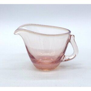 Vtg. Fostoria Hand Blown Glass Seascape Coral Sands Pink Creamer